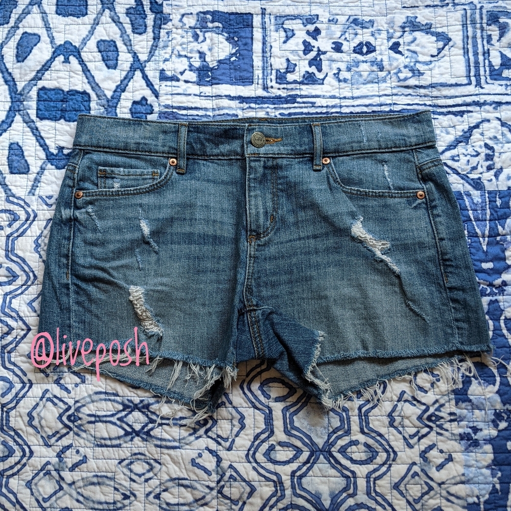 ✴️$8✴️LOFT Distressed Denim Shorts Size 4 / 27